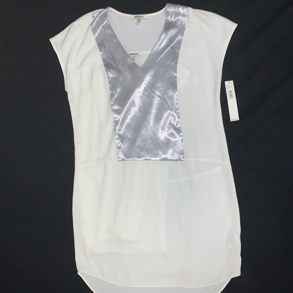 DKNYC Shimmery, shiny, shirt dress - NWT!